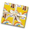 Personalised Wrapping Paper Thank You Photo Rainbow Yellow Custom Gift Wrap
