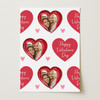 Personalised Wrapping Paper Valentine's Day Photo Red Hearts Brush Gift Wrap