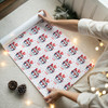 Personalised Wrapping Paper Valentine's Day Wife Cute Penguin Custom Gift Wrap