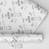 Personalised Wrapping Paper Wedding Day Floral Wedding Rings Custom Gift Wrap