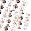 Personalised Wrapping Paper Wedding Day Pink Floral Cake Round Photo Gift Wrap