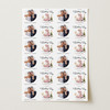 Personalised Wrapping Paper Wedding Day Pink Floral Cake Round Photo Gift Wrap