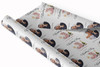 Personalised Wrapping Paper Wedding Day Pink Floral Cake Round Photo Gift Wrap