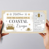 Coastal Escape Stars Gold Personalised Gift Voucher Surprise Trip Holiday Ticket