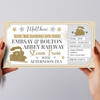 Embsay And Bolton Railway Steam Train Personalised Gift Voucher Surprise Ticket