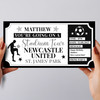 Football Stadium Tour Black White Personalised Gift Voucher Surprise Ticket