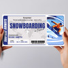 Going On A Snowboarding Personalised Gift Voucher Surprise Holiday Ticket