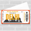 Going To Delhi Skyline Personalised Gift Voucher Surprise Trip Holiday Ticket