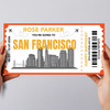 Going To San Francisco Skyline Personalised Gift Voucher Surprise Trip Ticket