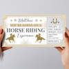 Horse Riding Experience Stars Gold Personalised Gift Voucher Surprise Ticket