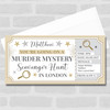 Murder Mystery Scavenger Hunt London Personalised Gift Voucher Surprise Ticket