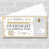 Overnight Glamping Pod Personalised Gift Voucher Surprise Trip Holiday Ticket