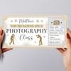 Photography Class Stars Gold Personalised Gift Voucher Surprise Ticket