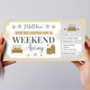 Short Break Weekend Away Personalised Gift Voucher Surprise Trip Holiday Ticket