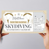 Skydiving Stars Gold Personalised Gift Voucher Surprise Ticket