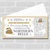 Steam Train Northern Belle Stars Gold Personalised Gift Voucher Surprise Ticket