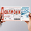 Trip To Chamonix Snow Mountains Personalised Gift Voucher Surprise Trip Ticket