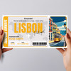 Trip To Lisbon Pass Personalised Gift Voucher Surprise Trip Holiday Ticket
