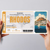 Trip To Rhodos Greece Personalised Gift Voucher Surprise Trip Holiday Ticket