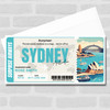 Trip To Sydney Australia Personalised Gift Voucher Surprise Trip Holiday Ticket