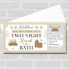 Two Night Break Bath Personalised Gift Voucher Surprise Trip Holiday Ticket