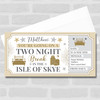 Two Night Break Isle Of Skye Personalised Gift Voucher Surprise Holiday Ticket