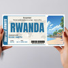 Rwanda Boarding Pass Personalised Gift Voucher Surprise Trip Holiday Ticket