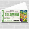 Colombia Boarding Pass Personalised Gift Voucher Surprise Trip Holiday Ticket