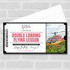 Double Landing Flying Lesson Personalised Surprise Ticket Gift Voucher