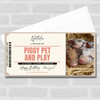 Piggy Pet And Play Personalised Surprise Ticket Gift Voucher