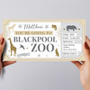 Blackpool Zoo Stars Gold Personalised Surprise Ticket Gift Voucher