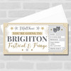 Brighton Festival & Fringe Stars Gold Personalised Surprise Ticket Gift Voucher