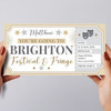 Brighton Festival & Fringe Stars Gold Personalised Surprise Ticket Gift Voucher