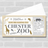 Chester Zoo Stars Gold Personalised Surprise Ticket Gift Voucher