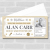 Alan Carr Comedy Show Stars Gold Personalised Surprise Ticket Gift Voucher
