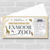 Exmoor Zoo Stars Gold Personalised Surprise Ticket Gift Voucher