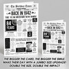 Born In 1942 White Newspaper Birthday Facts Any Year Any Age Personalised Card