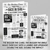 Born In 1946 White Newspaper Birthday Facts Any Year Any Age Personalised Card