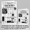 Born In 1950 White Newspaper Birthday Facts Any Year Any Age Personalised Card
