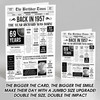 Born In 1957 White Newspaper Birthday Facts Any Year Any Age Personalised Card