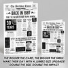 Born In 1987 White Newspaper Birthday Facts Any Year Any Age Personalised Card