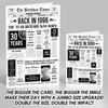 Born In 1996 White Newspaper Birthday Facts Any Year Any Age Personalised Card