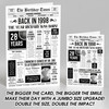 Born In 1998 White Newspaper Birthday Facts Any Year Any Age Personalised Card
