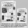 Born In 2001 White Newspaper Birthday Facts Any Year Any Age Personalised Card
