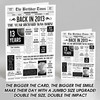 Born In 2013 White Newspaper Birthday Facts Any Year Any Age Personalised Card