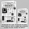 Born In 2017 White Newspaper Birthday Facts Any Year Any Age Personalised Card