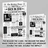 Born In 2018 White Newspaper Birthday Facts Any Year Any Age Personalised Card