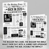 Born In 2020 White Newspaper Birthday Facts Any Year Any Age Personalised Card