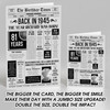 Born In 1945 Grey Newspaper Birthday Facts Any Year Any Age Personalised Card