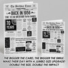 Born In 1956 Grey Newspaper Birthday Facts Any Year Any Age Personalised Card